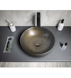 Photo: PRIORI counter top ceramic washbasin Ø 41,5 cm, bronze