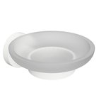 Photo: X-ROUND WHITE soap dish holder, frosted glass, white matt