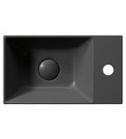 Photo: KUBE X keramické umývadlo 40x23cm, pravé/ľavé,  čierna mat
