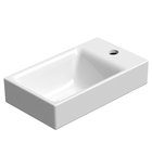 Photo: NUBES ceramic washbasin 40x23cm, right/left, white ExtraGlaze