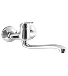 Photo: AQUALINE 35 wall-mounted mixer, 100mm spacing, flat increased spout, chrome