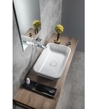 Photo: MENAR countertop washbasin including drain cover 60x38cm, cultured marble, white