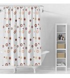 Photo: Shower Curtain 180x180cm, vinyl, brown circles