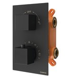 Photo: LATUS podomietková sprchová termostatická batéria, box, 2 výstupy, čierna