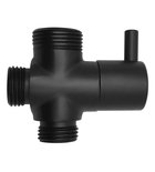 Photo: Přepínač sprchového sloupu M1/2"-M1/2"xM3/4", černá mat