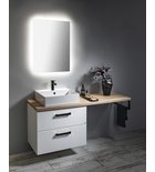 Photo: VEGA sestava koupelnového nábytku, š. 145 cm, bílá/dub platin