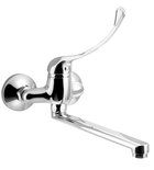 Photo: AQUALINE 35 wall mounted mixer, 100mm spacing, medical lever, flat spout, 220mm, chrome