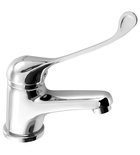 Photo: HOFFER Washbasin Mixer Tap without Pop Up Waste, madical lever, chrome