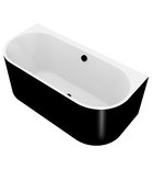 Photo: ASTRA DL MONOLITH back to wall Bath tub 160x75x60cm, White/black