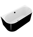 Photo: ASTRA DR MONOLITH back to wall Bath tub 160x75x60cm, White/black
