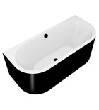 Photo: VIVA D MONOLITH back to wall Bath tub 170x75x60cm, White/black