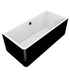 Photo: MARLENE CURVE R MONOLITH Rectangular bath 175x75x63cm, white/black