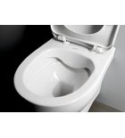 Photo: Závesné WC ABSOLUTE Rimless s podomietkovou nádržkou a tlačidlom Schwab, biela