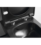Photo: Závesné WC AVVA Rimless s podomietkovou nádržkou a tlačidlom Schwab, čierna mat