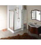 Photo: ANTIQUE sprchové dveře otočné, 800mm, pravé, ČIRÉ sklo, bronz, světlý odstín