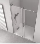 Photo: THRON LINE SQUARE shower door 1100 mm, square rollers, clear glass