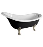 Photo: BRIXTON Freistehende Badewanne 174x83x81 cm, Füße bronze, schwarz/weiß