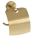 Photo: X-ROUND GOLD toilet paper holder with cover, gold matt