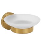 Photo: X-ROUND GOLD soap dish holder, frosted glass, gold matt