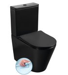 Photo: PACO RIMLESS kompakt WC, odpływ pionowy/poziomy, czarny mat