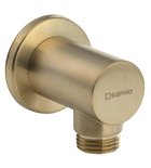 Photo: Shower Wall Mounted Elbow Outlet/Connector, round/gold matt