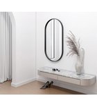 Photo: AVONA ovaler Spiegel im Rahmen 50x100cm, schwarz matt