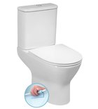 Photo: DARIO RIMLESS komplakt WC, odpływ poziomy/pionowy, biały