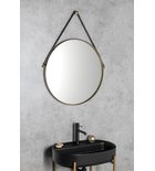 Photo: ORBITER runder Spiegel mit Riemen, ø 60cm, goldene Matte