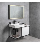 Photo: Koupelnový set SKARA 100, černá mat / bílá mat