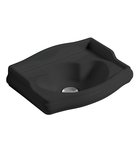 Photo: RETRO Ceramic Washbasin 41x30cm (without tap/overflow hole), black matt