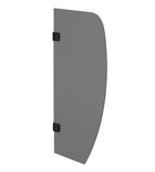 Photo: Urinal glass separator 80x40 cm, frosted glass, black