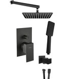 Photo: LATUS concealed shower set with a lever mixer tap, 2 outlets, black matt