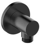Photo: Shower outlet, round, black matt