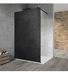 Photo: VARIO BLACK einteilige Duschwand, Wandmontage, Platte HPL Kara, 900 mm