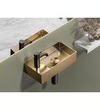 Photo: AURUM stainless steel washbasin, 36,5x18cm, including drain, left/right, copper gold