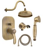 Photo: KIRKÉ podomítkový sprchový set s pákovou baterií, 2 výstupy, bronz