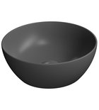 Photo: PURA counter top ceramic washbasin, dia 32cm, black matt