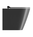 Photo: KUBE X WC misa stojaca, Swirlflush, 36x55cm, spodný/zadný odpad, čierna dual-mat