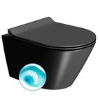 Photo: KUBE X závesná WC misa, Swirlflush, 36x50cm, čierna dual-mat