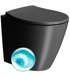Photo: MODO WC misa stojaca, Swirlflush, 37x52cm, spodný/zadný odpad, čierna dual-mat