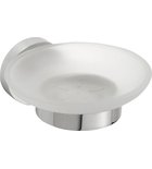 Photo: X-ROUND soap dish holder, frosted glass, chrome