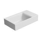 Photo: NUBES ceramic washbasin 40x23cm, no tap hole, right/left, white matt
