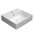 Photo: KUBE X ceramic washbasin 50x47cm, groud bottom edge, white ExtraGlaze