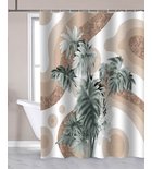 Photo: Shower curtain 180x180cm, polyester, palm