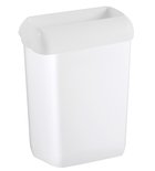 Photo: PRESTIGE wall-hung waste bin with lid and bag attachment, 42l, white