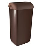 Photo: COLORED wall-hung waste bin with lid 23l, ABS, brown
