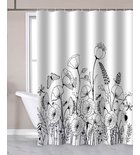 Photo: Shower curtain 180x180cm, polyester, poppy