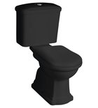 Photo: RETRO kompakt WC, odpływ poziomy, czarny-chrom