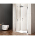 Photo: LORO drzwi prysznicowe dwuskrzydłowe 900mm, szkło czyste