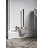 Photo: DIAMOND wall-hung toilet brush, frosted glass, bronze